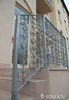 Žárově zinkované kované, balkonové zábradlí z jeklové oceli s výplní z čtvercové oceli