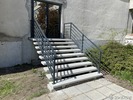 Lakovaná konstrukce schodišťového zábradlí